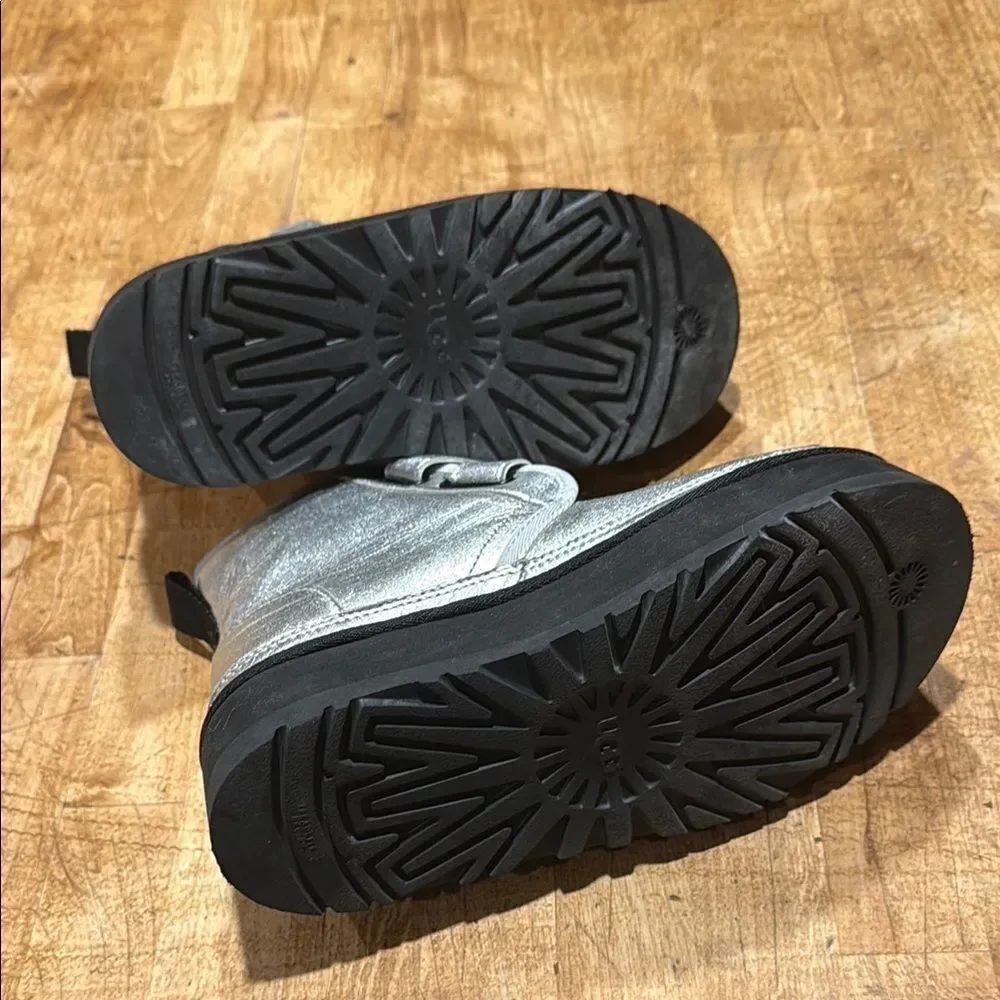 UGG Silver Boots with Chunky Sole